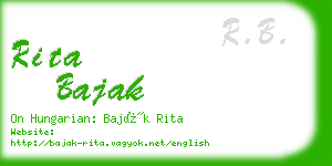 rita bajak business card